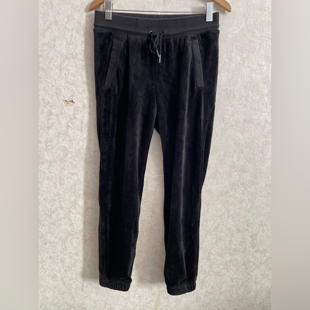 Athleta Black Velour Joggers